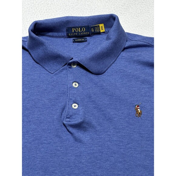 Polo Ralph Lauren Shirt Mens XL Blue Shirt Pony Short Sleeve Classic Fit *SPOT - Picture 3 of 9